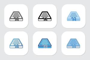 swimming pool icons with various design styles vector