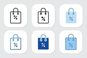 Discount Tags icons with various design style vector