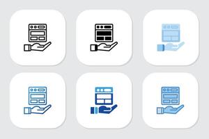 website icons with various design style vector