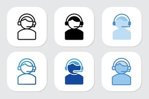 Help Center icons with various design styles vector