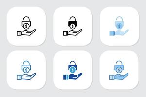 save money icon with various design style vector