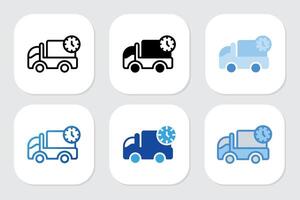 Delivery Time icons with various design styles vector