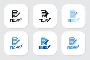 edit file icons with various design style vector