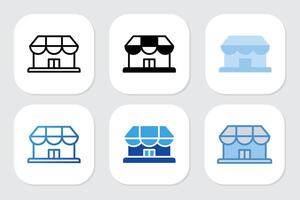 Store icon with various design style vector
