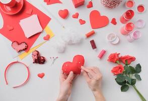 Step by step instructions. How to make a heart pin cushion. Step 5 heart shape pin cushion is ready photo