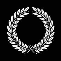 Adobe Illustrator Artwork. Laurel wreath. Laurel wreath isolated on white background. Laurel wreath. Black and white. vector