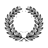 Laurel wreath design template. Heraldic design element. Retro style label, heraldry logo. Laurel wreath. Laurel wreath isolated on white background.. vector
