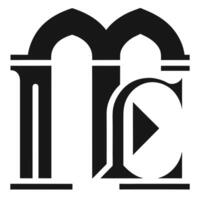 Monogram logo design, black and white, minimalist, geometric shapes, overlapping letters, architectural influence, symmetrical composition, bold typography, negative space, vector