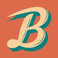 the letter b is made up of a large, curved, curved, curved, curved, curved vector