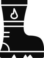 Firefighter Boots Illustration Detailed Icon vector