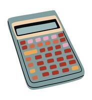 A colorful calculator with a pink and orange keypad. The calculator is on a white background. The calculator is designed to be fun and playful, with bright colors and a whimsical appearance vector