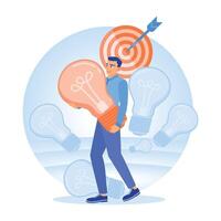 Illustration of the concept of SWOT analysis with intelligent goal setting. vector