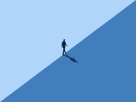 Work Balance, Businessman Balances Between Two Different Areas vector