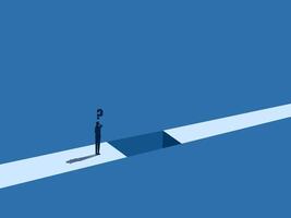 Problems and Obstacles, Businessman meets obstacles in the middle of life vector