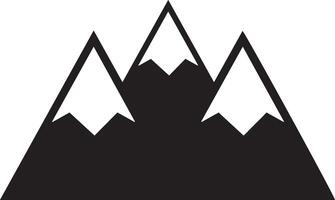 Simple mountain with three peak vector