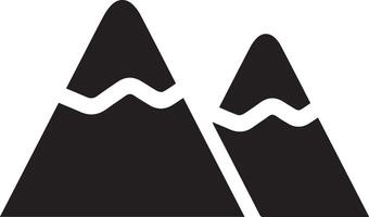 simple mountain illustration with two peak vector
