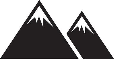 Black and White Illustration of a Simple Mountain vector