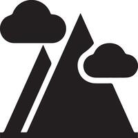 a mountain with cloud illustration vector