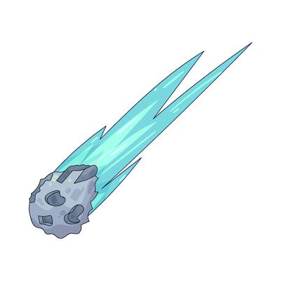asteroid with light