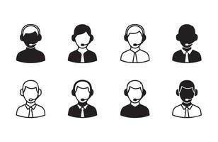 Customer Support Icon Set Technical Support vector