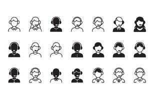 Customer Support Icon Set Digital Helpdesk vector