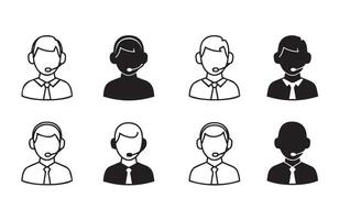 Customer Support Icon Set Remote Help vector