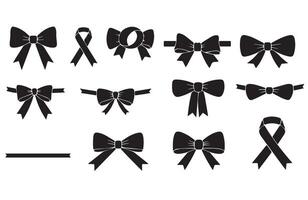 Classy Ribbon Bow Icons for Business Use vector
