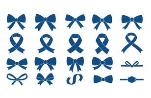 Elegant Ribbon Bow Icons for Graphics vector
