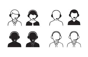 Customer Support Icon Set Representative vector