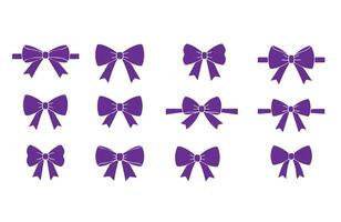 High Quality Ribbon Bow Icons Set Collection vector