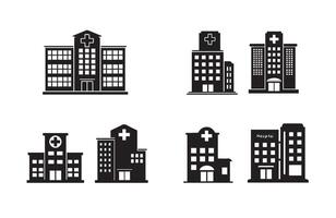 Hospital Building Icon Set for Digital Use vector