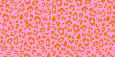 Leopard pink seamless pattern.hand-drawn background. Animalistic print for fabric, paper. vector