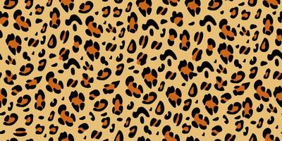 Leopard seamless pattern. Animalistic print . hand-drawn background vector