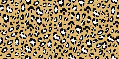 Leopard brown seamless pattern. Animalistic print for fabric, paper. hand-drawn background vector