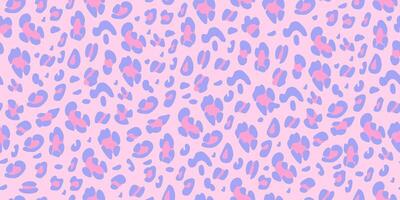 Leopard pink seamless pattern. Animalistic print for fabric, paper. background vector