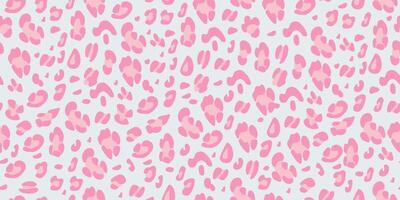 Leopard pink seamless pattern. Animalistic print for fabric, paper. vector
