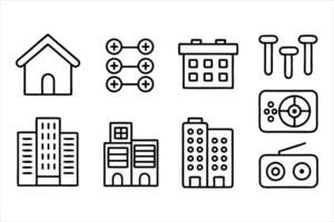 System Settings Streamlined Setup Icons vector