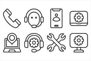 TechFix Troubleshooting and Support Icons vector