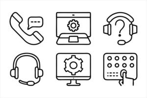 Instant Assist Technical Support Icons vector