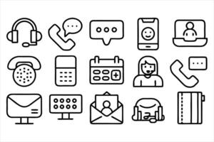 Support Hub Service and Help Icons vector