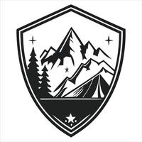 Campfire and Mountain Memories vector