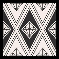 a black and white geometric pattern with diamonds vector