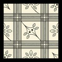 a black and white pattern with a design vector