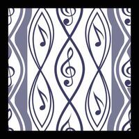 a pattern with musical notes and trebles vector