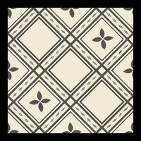 a black and white tile pattern with a square design vector