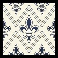 a black and white pattern with fleur de list. vector
