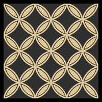 a black and gold geometric pattern on a black background vector