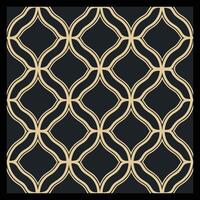 Seamless pattern with gold circles on black background. illustration. vector