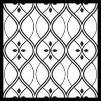 a black and white pattern with a decorative design. vector