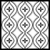 a black and white pattern with a decorative design vector